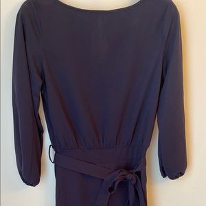 Happy Sailed Women Causal Loose Long Sleeve Belted Wide Leg Romper Jumpsuit Blue